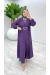 Mürdüm Premium Silva Tulumlu Abaya Takım Tesettür Giyim