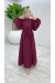 Bordo Premium Yarasa Etek Takım Tesettür Giyim