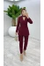 Bordo Premium Astarlı Klas Takım Tesettür Giyim