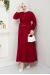 Bordo Moda Etek Takım Tesettür Giyim