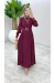 Bordo Premium Selena Elbise Tesettür Giyim