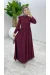 Bordo Premium Bebe Yaka Elbise Tesettür Giyim