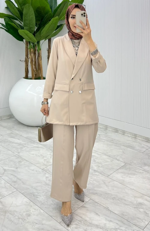 Taş Moda Ceket Takım Tesettür Giyim