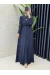Lacivert Premium Üçlü Helena Takım Tesettür Giyim