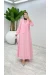 Pembe Premium Paris Elbise Tesettür Giyim