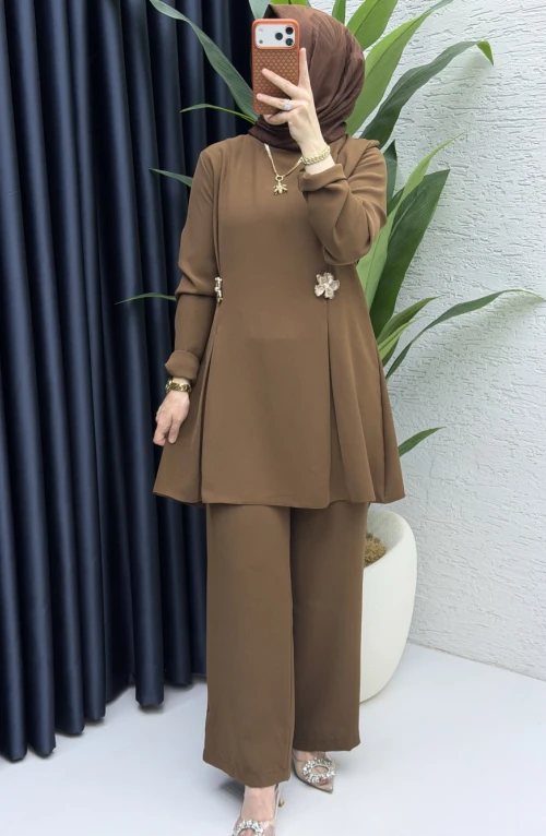 Yasemen Pantolonlu Takım Tesettür Giyim Yasemen Pantolonlu Takım Tesettür Giyim