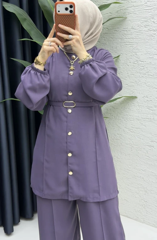 Zennup Pantalonlu Takım Tesettür Giyim