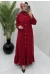 Özge Elbise Ferace Kırmızı