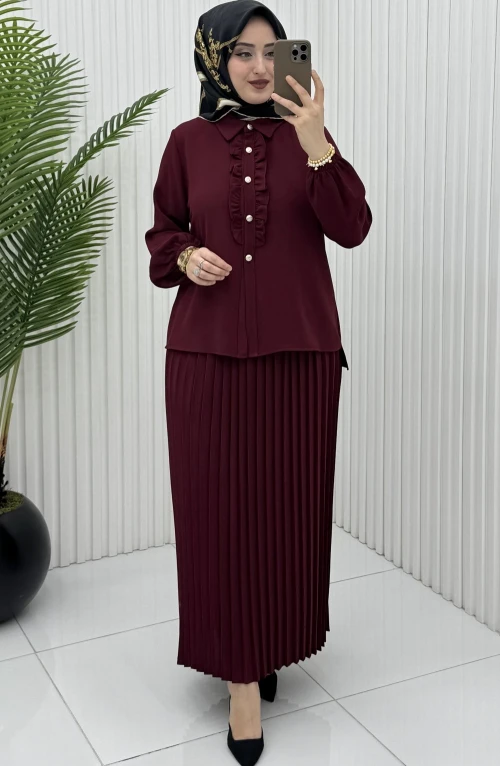 Asya Etekli Takım Bordo