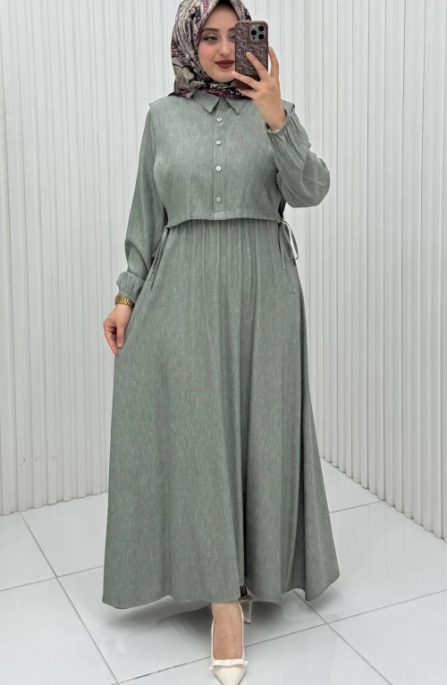 Şura Elbise Mint Yeşili