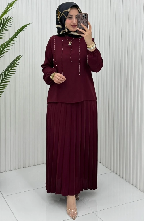 Hale Etek Takım Bordo