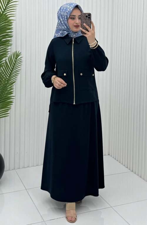 İrem Etek Takım Lacivert