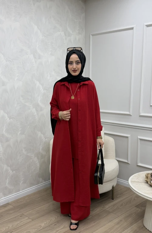 Eva 3 Lü Takım Kırmızı Eva 3 Lü Takım Kırmızı