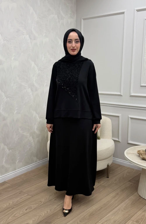 Meryem Etek Takım Siyah Meryem Etek Takım Siyah