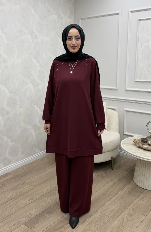 Meral Takım Bordo Meral Takım Bordo