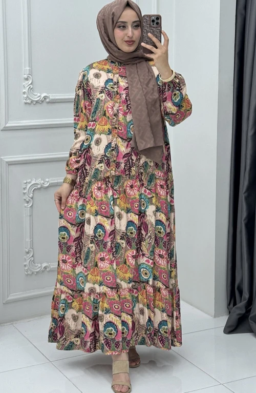 Meltem Elbise Pembe