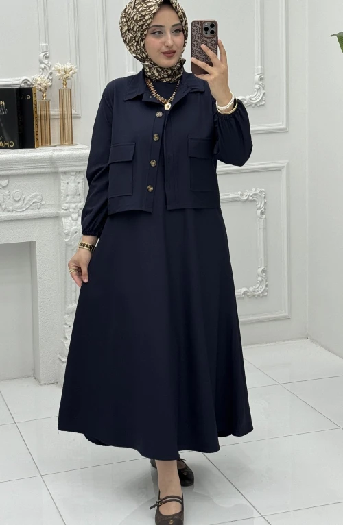 Eylül Elbise Lacivert