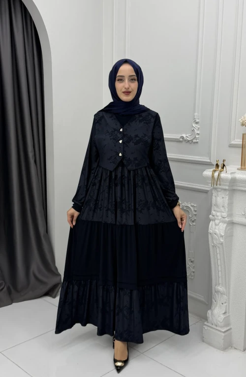 Mina Elbise Lacivert
