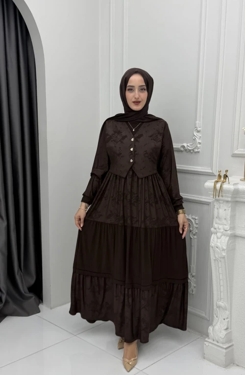 Mina Elbise Kahverengi