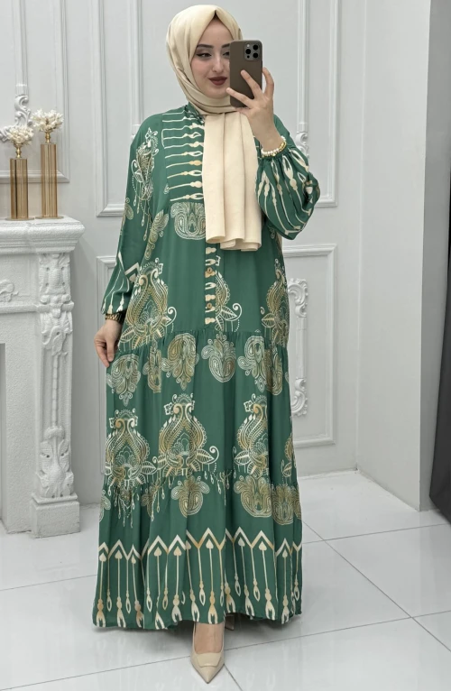 Nilüfer Elbise Yeşil