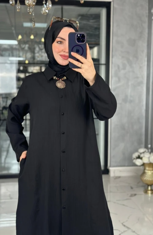 Pınar Pantolon Takım-Siyah