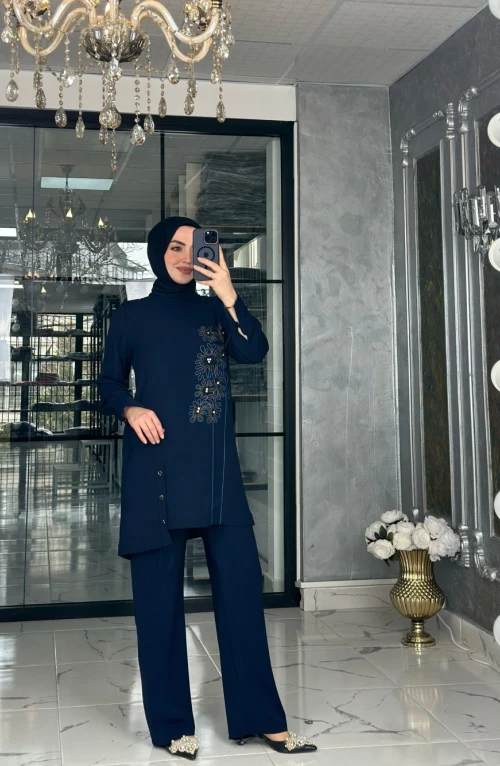 Hilal Pantolon Takım-Lacivert