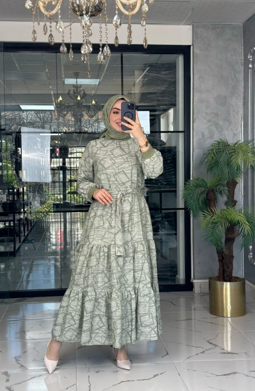 Sümeyra Elbise-Haki