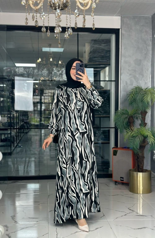 Açelya Elbise-Gri