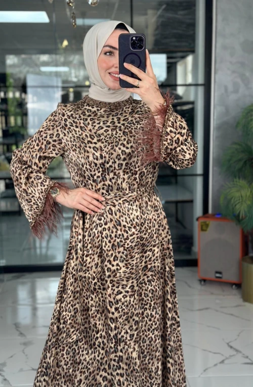 Gülperi Elbise-Leopar