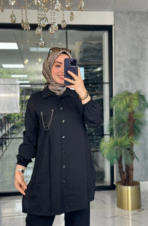 Sibel Pantolon Takım-Siyah