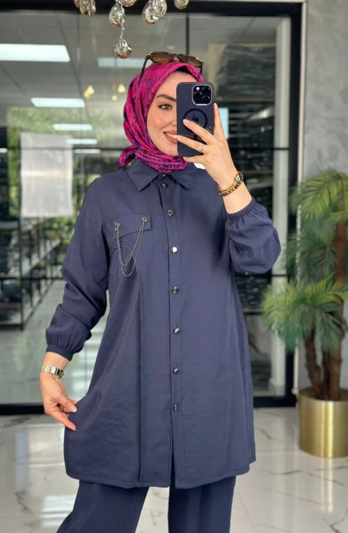 Sibel Pantolon Takım-Lacivert
