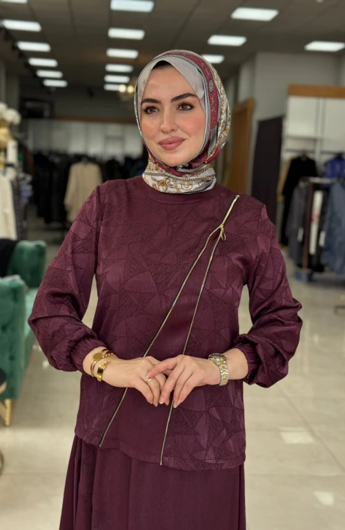 Elora Etek Takım-Bordo Elora Etek Takım-Bordo