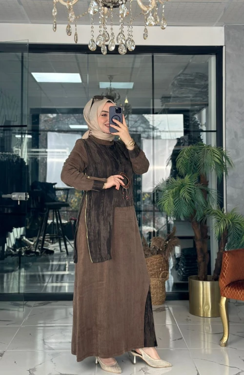 Işık Elbise Kahverengi Işık Elbise Kahverengi