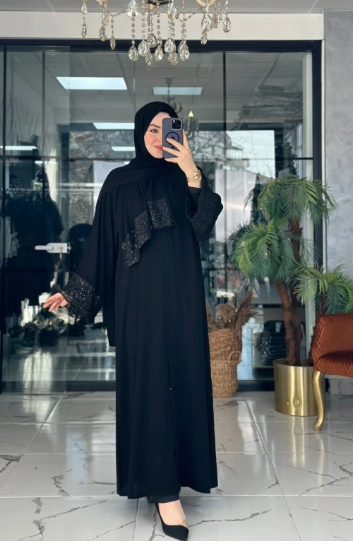 Halise Abaya Siyah Halise Abaya Siyah