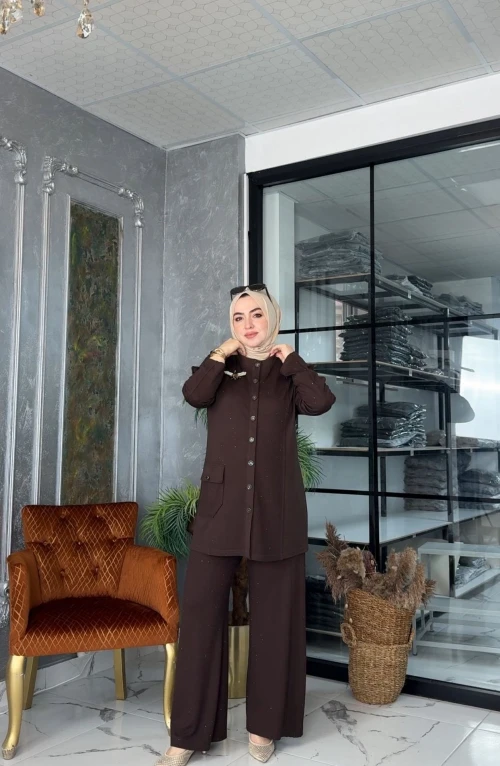 Gülce Takım Kahverengi Gülce Takım Kahverengi