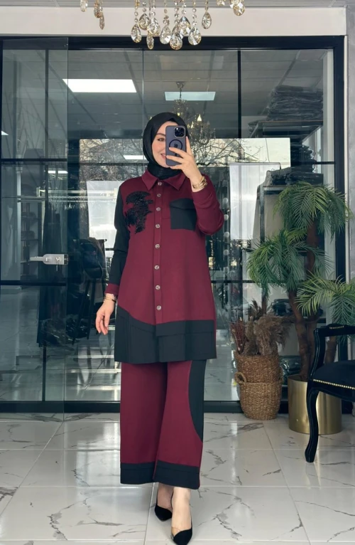 Narin Takım Bordo Narin Takım Bordo
