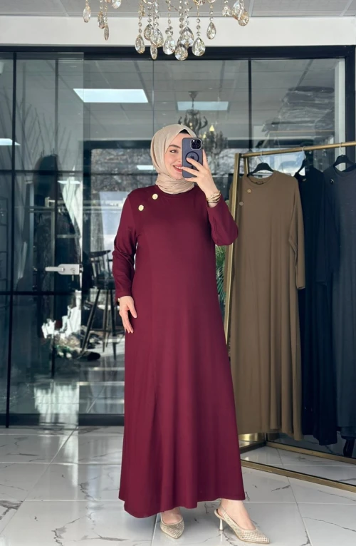 İdil Elbise Bordo İdil Elbise Bordo