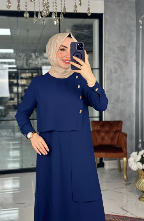Ahuzar Elbise Lacivert Ahuzar Elbise Lacivert