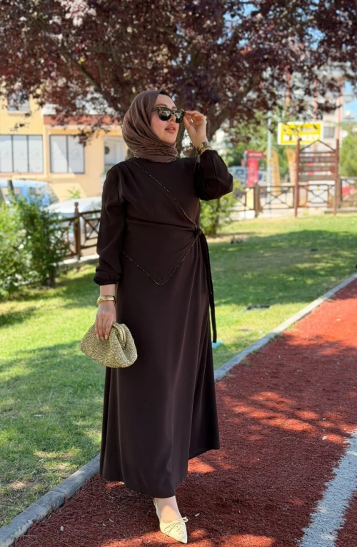 Çağla Elbise Kahverengi Çağla Elbise Kahverengi