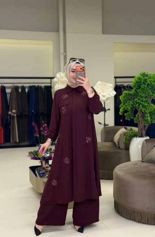 Yasmin Takım Bordo Yasmin Takım Bordo